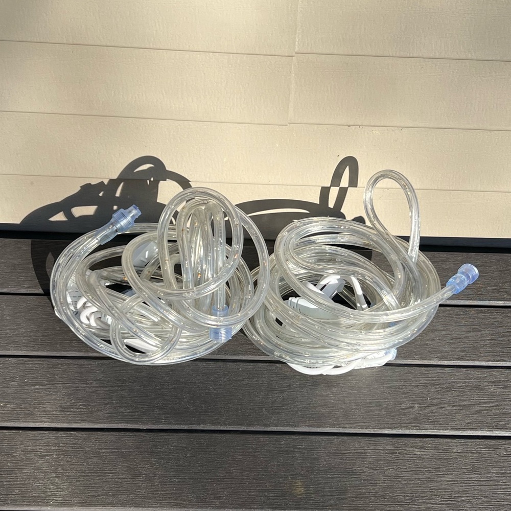 2 x LED Rope Light 8 ft. 120-Volt Line Voltage Warm White Flexible Integrated